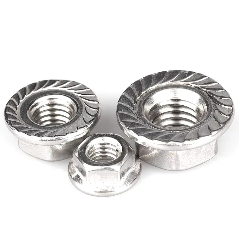 Stainless Steel Flange Nuts with serration