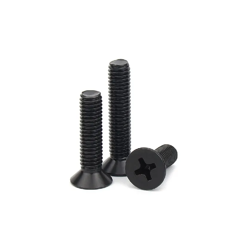 black countersunk stainless steel screws